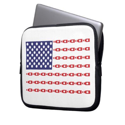 Flaschenflagge Laptopschutzhülle (Vorderseite Links)