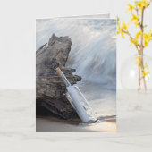 Flaschengeburtsmeldung Karte (Gelbe Blume)