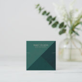 FLASCHENGRÜN-DREIGEL-NETZBRASILETTENANZEIGE QUADRATISCHE VISITENKARTE (Stehend Vorderseite)