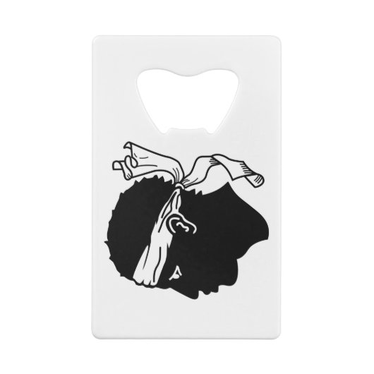 Flaschenhaube aus Edelstahl Korsika-Flagge Geldbeutel Flaschenöffner (Rückseite)