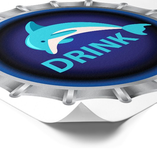 Flaschenkappen Poster (Ecke)