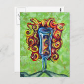 Flaschenkopf Postkarte (Vorne/Hinten)