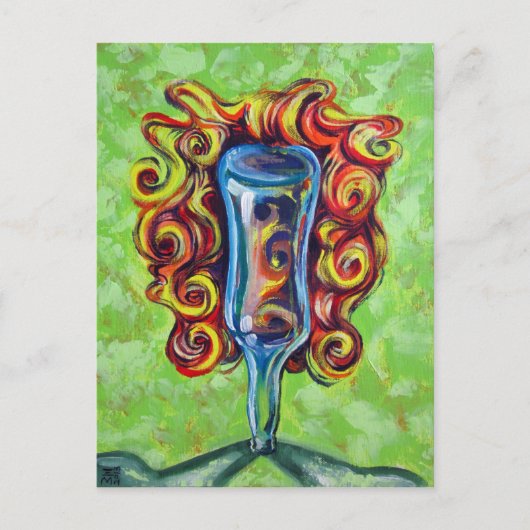 Flaschenkopf Postkarte (Vorderseite)
