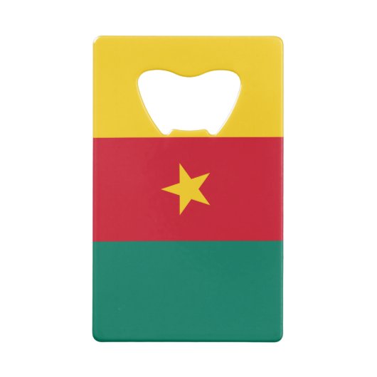 Flaschenkopfflagge aus Edelstahl, Kamerun Geldbeutel Flaschenöffner (Rückseite)