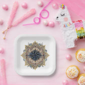 Flaschenkopfscheibe Flaschenkopfscheibe türkisches Pappteller (Party)