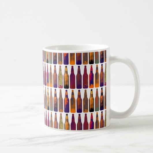Flaschenmuster (Bier) Kaffeetasse (Rechts)