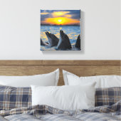 Flaschennadel bei Sonnenuntergang Leinwanddruck (Insitu (Schlafzimmer))
