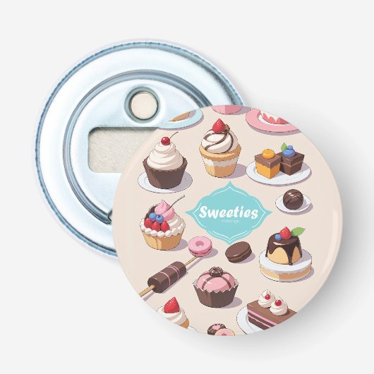 Flaschenöffner auf dem Sweet Button (Vorderseite)