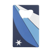 Flaschenöffner-Fahne aus Edelstahl, Columbia Geldbeutel Flaschenöffner (Rückseite)