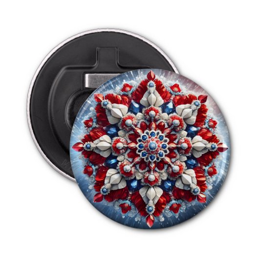 Flaschenöffner mit norwegischer Farbgestaltung (Vorderseite)