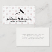 Flaschenöffner | Muster für Weinglas Visitenkarte (Vorne/Hinten)