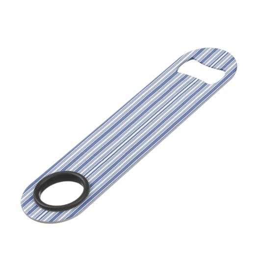 Flaschenöffner Speed Blau-Weiß-Gestreift (Vorderseite Schrägansicht)