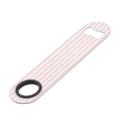 Flaschenöffner Speed Pink & White Stripe (Rückseite Schrägansicht)