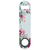 Flaschenöffner Tropische Blume auf Blue Ombre (Rückseite)