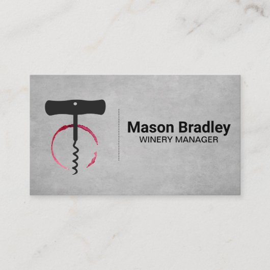 Flaschenöffner | Weinstein Visitenkarte (Vorderseite)