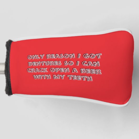 Flaschenöffnungszähne  golf headcover (Vorderseite)
