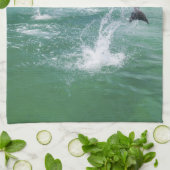 Flaschenose Delphine Tursiops truncatus Geschirrtuch (Gefaltet)