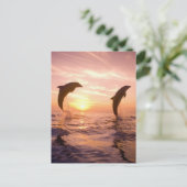 Flaschenose Delphine Tursiops truncatus Postkarte (Stehend Vorderseite)