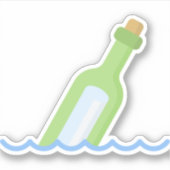 Flaschenpost Aufkleber (Vorderseite)