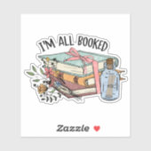 Flaschenpost buchen - alles gebucht aufkleber (Blatt)