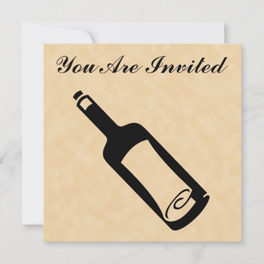 Flaschenpost. Einladung (Vorderseite)