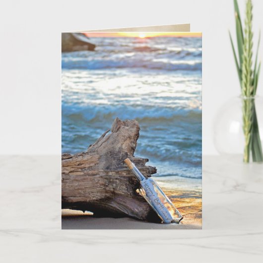 Flaschenpost Karte (Vorderseite)