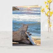 Flaschenpost Karte (Gelbe Blume)