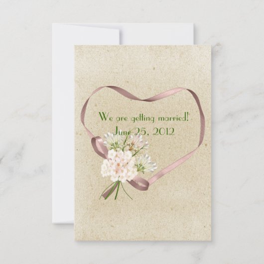 Flaschenpost mit "Save the Date" Save The Date (Rückseite)