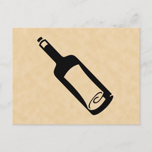 Flaschenpost. Postkarte (Vorderseite)