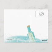 Flaschenpost Postkarte (Rückseite)