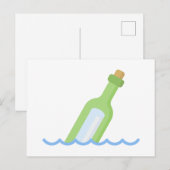 Flaschenpost Postkarte (Vorne/Hinten)