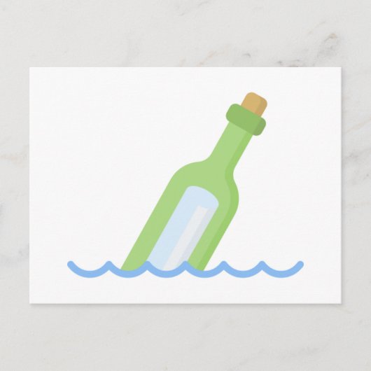 Flaschenpost Postkarte (Vorderseite)