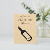 Flaschenpost Postkarte (Stehend Vorderseite)