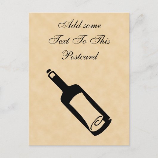 Flaschenpost Postkarte (Vorderseite)