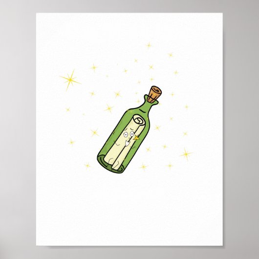 Flaschenpost-Thema Poster (Vorne)