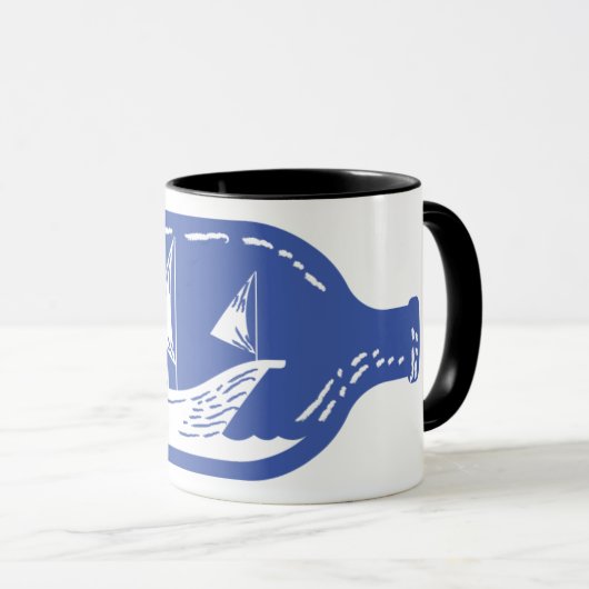 Flaschenschiff Tasse (VorderseiteRechts)