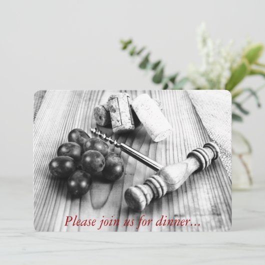 Flaschenschraube Einladung (Stehend Vorderseite)