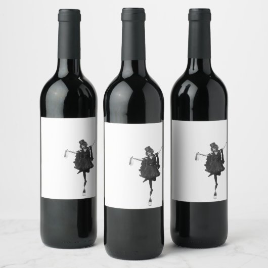 Flaschentänzerin Weinetikett (Flaschen)