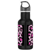 Flaschentierdruck Rosa Schwarz Edelstahlflasche (Rückseite)