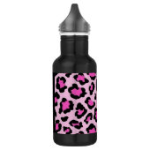 Flaschentierdruck Rosa Schwarz Edelstahlflasche (Links)