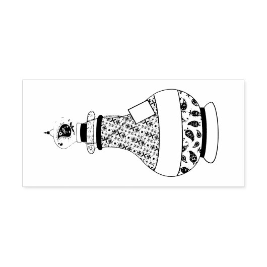 Flaschenuhr Gummistempel (Prägung)