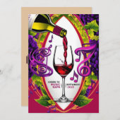 FlascheRock Napa Valley CARD Einladung (Vorne/Hinten)