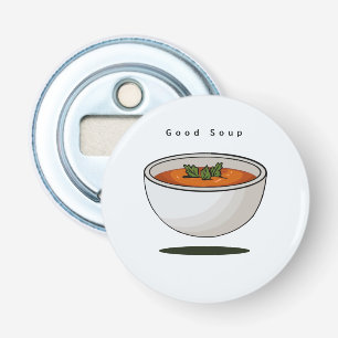 Flaschöffner mit Lebensmittel-Motiv, gute Suppe, Flaschenöffner