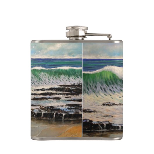 Flasenwellen Flachmann (Rückseite)