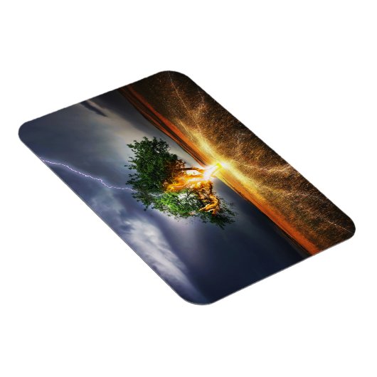 flash-845848 FANTASY LIGHTNING STRIKE TREE BACKGRO Magnet (Rechte Seite)