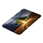flash-845848 FANTASY LIGHTNING STRIKE TREE BACKGRO Magnet (Linke Seite)