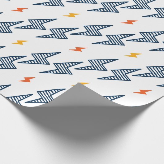 Flash. Blitzschrauben Nahtloses Muster. Hintergrun Geschenkpapier (Ecke)