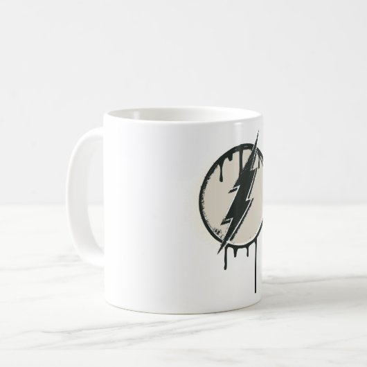 Flash Bolt Paint Grunge Kaffeetasse (Vorderseite Links)