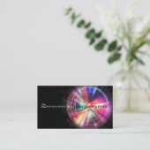 Flash Camera Lens Business Card Schwarz Visitenkarte (Stehend Vorderseite)