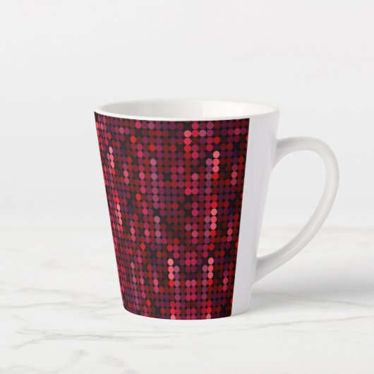 Flash Disco Red Sequin Print Milchtasse (Rechts)